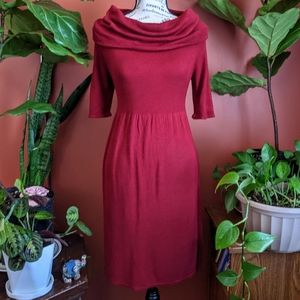 Sophie Max Red Cowl Neck Dress
